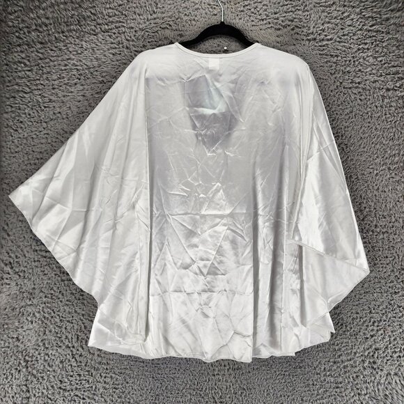 Rodeo Fox Top Womens One Size Plus White Blouse *NWT* - Picture 8 of 9